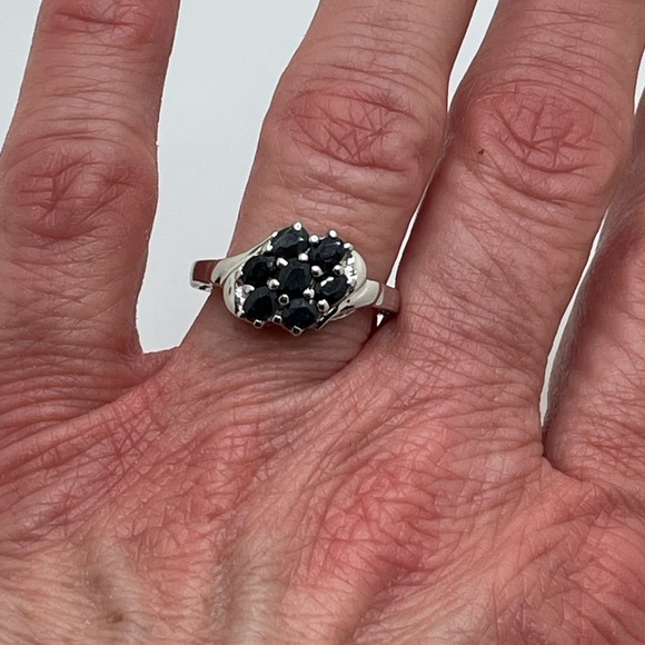 New In Box! Sterling & 1.4 CT Sapphire Ring! - Picture 3 of 5